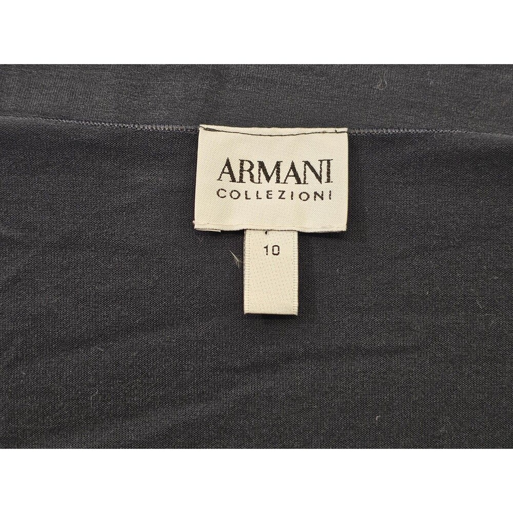 Armani Collezioni Charcoal Gray‎ Long Sleeve Scoop Neck Tee T-Shirt Women's 10 - Picture 5 of 9